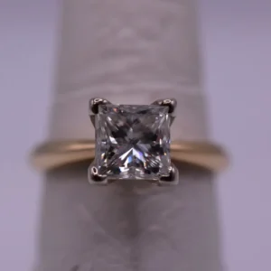 Princess Cut, Natural Diamond Engagement Ring